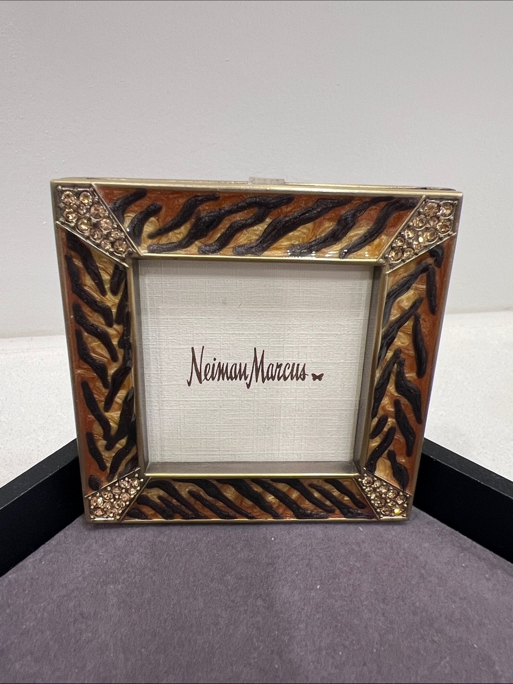 Jay Strongwater Embellished Tiger-Print Picture Frame
